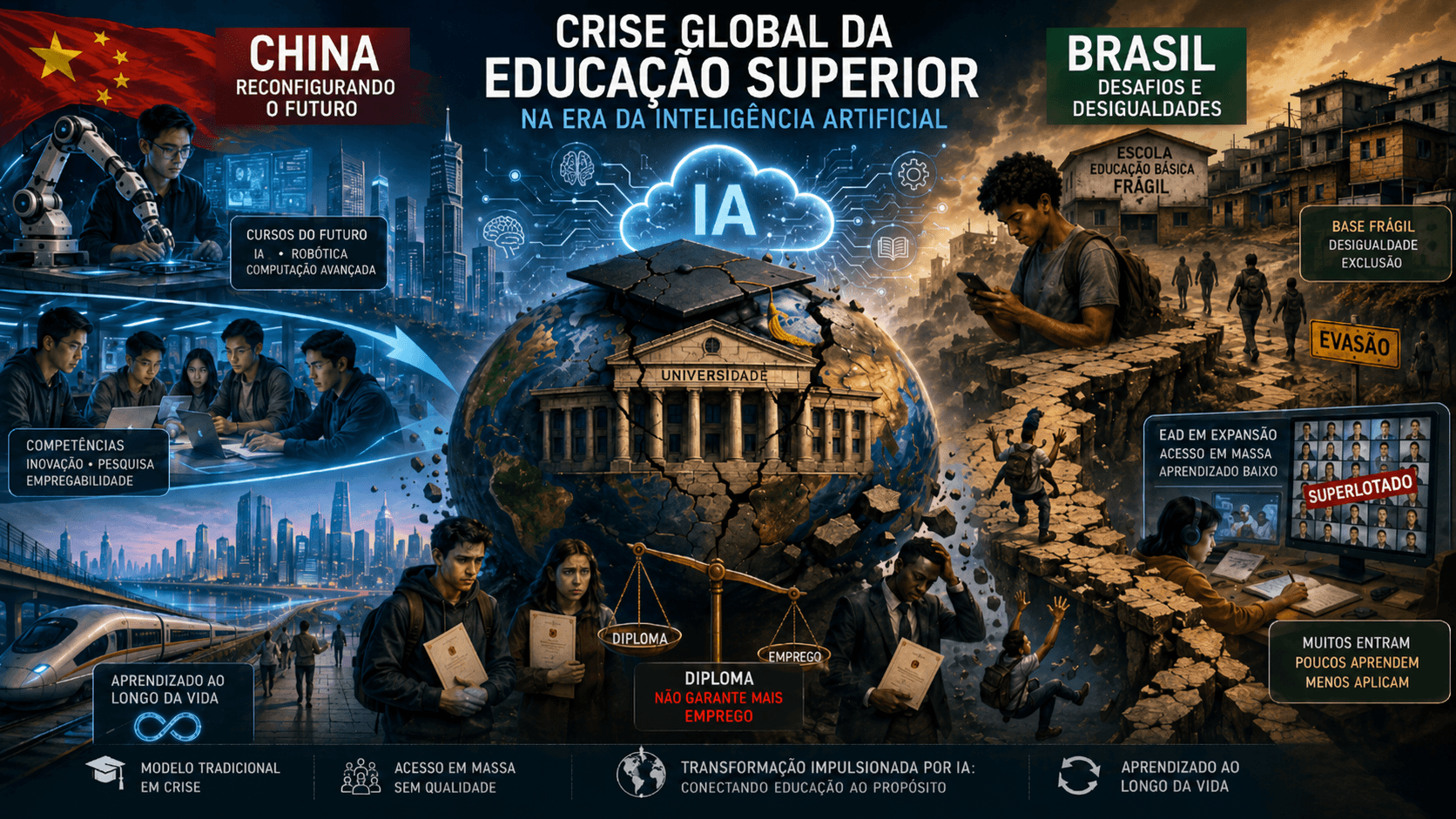 A China, o Brasil e o Ensino Superior na Era das Três Inteligências: Cinco Rupturas, uma Plataforma